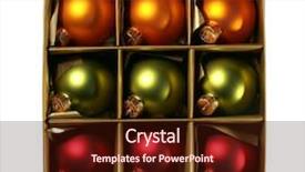  Presentation with vintage christmas - Cool new PPT theme with ornaments in a golden box backdrop and a wine colored foreground