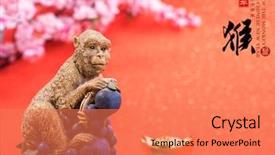  Presentation with mean - Presentation theme consisting of ornaments on festive background 2016 background and a coral colored foreground