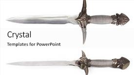  Presentation with ancient history mesopotamia - Amazing theme having ornate - ancient dagger isolated on white backdrop and a white colored foreground