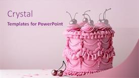  Presentation with birthday cake - Slides having ornate-birthday-cake-with-vintage background and a lemonade colored foreground