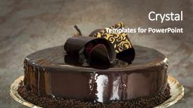  Presentation with chocolate - Amazing presentation having ornate chocolate cake over dark backdrop and a gray colored foreground