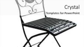  Presentation with unique red chair - Audience pleasing slides consisting of ornate patio chair backdrop and a white colored foreground