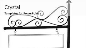  Presentation with post mortem - Amazing PPT theme having ornate sign post with copyspace backdrop and a white colored foreground