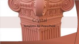  Presentation with clipping - Audience pleasing presentation consisting of ornate-terracotta-pedestal-isolated backdrop and a coral colored foreground
