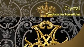  Presentation with iron - PPT theme with ornate-wrought-iron-gate background and a tawny brown colored foreground