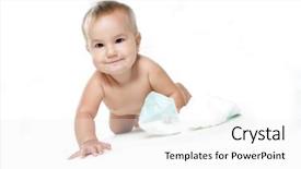  Presentation with baby diapers - Cool new presentation with orphan children - smiling baby child with diapers backdrop and a white colored foreground