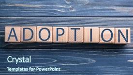  Presentation with adoption - Slides with orphange - cubes with word adoption background and a ocean colored foreground