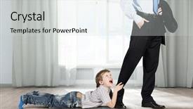  Presentation with passed away - Audience pleasing PPT layouts consisting of orphange - don't go away daddy backdrop and a light gray colored foreground