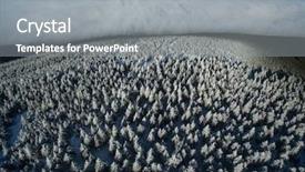  Presentation with forest winter - Cool new PPT theme with ortho - aerial view of winter forest backdrop and a gray colored foreground