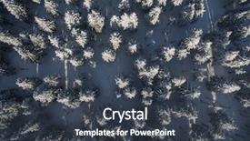  Presentation with winter forest - Audience pleasing theme consisting of ortho - aerial view of winter forest backdrop and a dark gray colored foreground