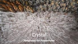  Presentation with winter forest - Slide set consisting of ortho - aerial view of winter forest background and a gray colored foreground