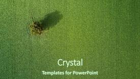  Presentation with rural india paddy field green - Amazing slides having ortho - lovely green field aerial photo backdrop and a tawny brown colored foreground