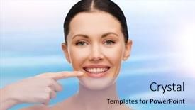 Presentation with orthodontic - Slides with orthodontic braces - health spa and beauty concept background and a  colored foreground