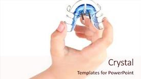  Presentation with orthodontic - Slide deck with orthodontic-treatment-in-a-child background and a lemonade colored foreground