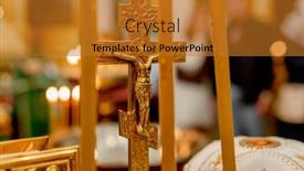 Presentation with easter church - PPT theme enhanced with orthodox-church-christianity-festive-interior background and a gold colored foreground