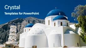  Presentation with orthodox - PPT layouts having orthodox church in permis village background and a  colored foreground