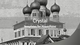  Presentation with romanov - Colorful PPT theme enhanced with orthodox church in the town backdrop and a gray colored foreground