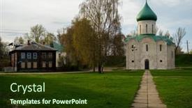 Presentation with orthodox - Cool new PPT theme with orthodox-church-of-the-17th backdrop and a tawny brown colored foreground