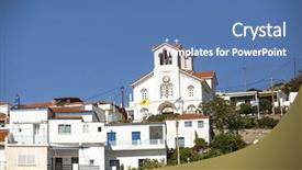 Presentation with orthodox - Cool new presentation design with orthodox church on the island backdrop and a  colored foreground