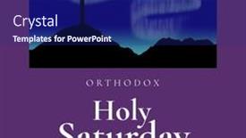  Presentation with star field - Slide deck with orthodox-holy-saturday background and a navy blue colored foreground