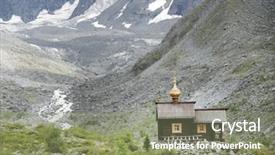  Presentation with orthodox - Colorful PPT theme enhanced with orthodox wooden church in altai backdrop and a gray colored foreground