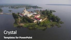  Presentation with orthodox - PPT theme enhanced with orthodoxy - aerial view on nilo-stolobensky nil background and a dark gray colored foreground