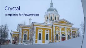  Presentation with prayers in church - Slides consisting of orthodoxy - church in a kremlin background and a light blue colored foreground