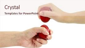  Presentation with cracking - Theme featuring orthodoxy - eggs cracking an easter custom background and a sky blue colored foreground