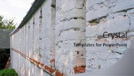  Presentation with video wall 3d - Theme with orthodoxy - wall of nikolo-troitsky monastery background and a  colored foreground