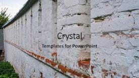  Presentation with wall partition - Colorful PPT layouts enhanced with orthodoxy - wall of nikolo-troitsky monastery backdrop and a  colored foreground