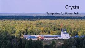  Presentation with monastery - PPT layouts with orthodoxy - znamensky monastery in gorohovets background and a  colored foreground