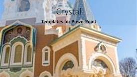  Presentation with church - Theme enhanced with orthodoxy-church-in-nice-riviera background and a light blue colored foreground