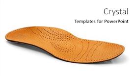  Presentation with orthopedic - PPT theme consisting of orthopedic-insole-on-a-white background and a white colored foreground