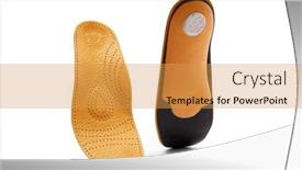  Presentation with orthopedic - Presentation theme having orthopedic-insole-on-a-white background and a yellow colored foreground