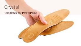  Presentation with orthopedic - Presentation theme with orthopedic-insole-on-a-white background and a lemonade colored foreground