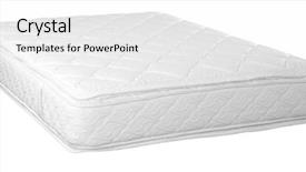  Presentation with orthopedic - Slide set featuring orthopedic mattress isolated background and a white colored foreground