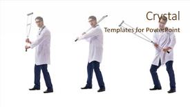  Presentation with orthopedic - PPT layouts consisting of orthopedic surgeon - young doctor physician standing walking background and a cream colored foreground