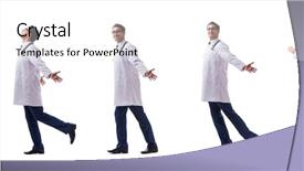  Presentation with physician - Presentation theme enhanced with orthopedic surgeon - young doctor physician standing walking background and a cream colored foreground