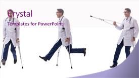  Presentation with physician - Amazing presentation having orthopedic surgeon - young doctor physician standing walking backdrop and a  colored foreground