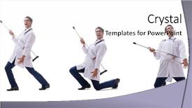  Presentation with physician - Beautiful slides featuring orthopedic surgeon - young doctor physician standing walking backdrop and a white colored foreground