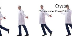  Presentation with physician - Cool new presentation with orthopedic surgeon - young doctor physician standing walking backdrop and a pink colored foreground