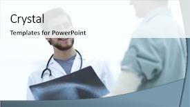  Presentation with orthopedic - Amazing slides having orthopedic surgeon examining an x backdrop and a white colored foreground