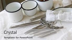  Presentation with suture - Amazing slides having suture - close up of operative table backdrop and a light gray colored foreground