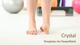  Presentation with exercise kids kid doing fitness - Amazing presentation design having orthoptics - feet of woman doing exercises backdrop and a cream colored foreground
