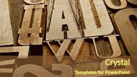  Presentation with vintage letter - Theme enhanced with ortography - vintage letter prints background and a tawny brown colored foreground