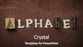  Presentation with alphabet - Beautiful presentation theme featuring ortography - word alphabet written on wooden backdrop and a wine colored foreground