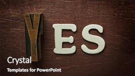  Presentation with yes - Amazing slides having ortography - word yes written on wooden backdrop and a wine colored foreground