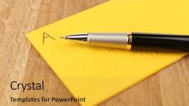  Presentation with children training on computers - Colorful PPT layouts enhanced with ortography - writing trainer for children close backdrop and a yellow colored foreground