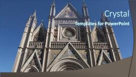  Presentation with italy - Amazing theme having orvieto-cathedral-in-orvieto-umbria backdrop and a ocean colored foreground