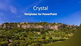  Presentation with medieval - Colorful slide deck enhanced with orvieto-medieval-town-in-italy backdrop and a cobalt blue colored foreground